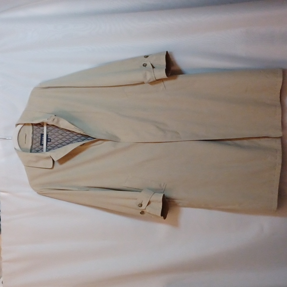 BROOKS 346 Tan Color Men's Trench Coat. Size 44R - Picture 2 of 16